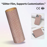 Rouleau de vinyle thermocollant scintillant de qualité supérieure, facile à désherber, haute élasticité, film HTV à repasser pour l'impression sur tissu de T-shirts