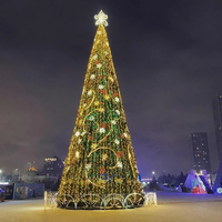 Sapins de Noël artificiels géants de 20, 30, 40 et 50 pieds avec lumières pour projets de centres commerciaux et événements festifs