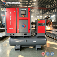 Compresseur d'air industriel 10 CV 7,5 kW, compresseur d'air rotatif électrique à aimant permanent 4 en 1 avec sécheur