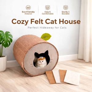 Casa para Mascotas de Fieltro Ecológico, Certificada ISO 9001, Cama para Gatos Reciclable, Resistente a los Arañazos, <span class=keywords><strong>Cueva</strong></span> para Mascotas de Tela No Tejida - Product Image 1