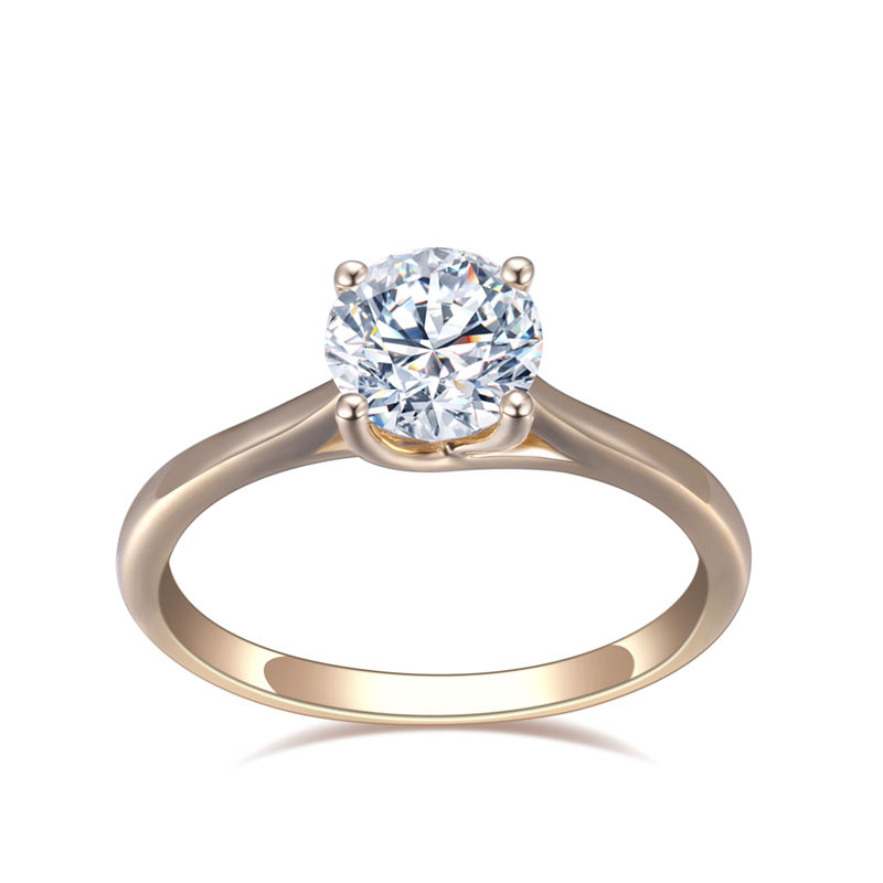 แหวนมอยซาไนต์ 1CT ทอง 14K