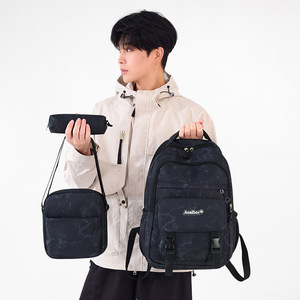 Custom Logo Trendy Design Backpack Set Teenager Schoolbag Casual School <b>Bags</b> Women Backpack - Product Image 4
