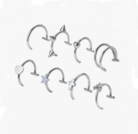 Faux piercing de lèvre réglable en acier inoxydable, style morsure de serpent, bijoux Alt Emo Gothique, pour femmes et hommes, sans perçage