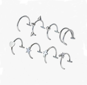 Anillo de <span class=keywords><strong>Labio</strong></span> <span class=keywords><strong>Falso</strong></span> de Acero Inoxidable, Joyería de Mordida de Serpiente, Estilo Alt Emo Gótico, para Mujeres y Hombres, Sin Perforación, Ajustable - Product Image 1