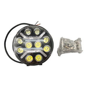 อะไหล่ระบบไฟรถบรรทุกคุณภาพสูง ไฟสปอร์ตไลท์ LED สีเหลืองอำพัน ขนาด 7 นิ้ว รูปทรงกลม 24V A07 ใช้ได้กับรถบรรทุกหนักทั่วไป - Product Image 2