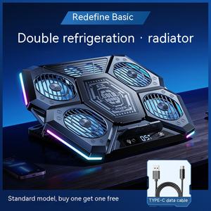 Refroidisseur d'ordinateur portable professionnel D12 prend en charge les tablettes et les ordinateurs avec 6 ventilateurs pour la dissipation <span class=keywords><strong>de</strong></span> la chaleur SEMICONDUCTORS - Product Image 4