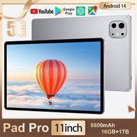 Tablet Android 14 de 11 Pulgadas en Oferta, 16GB 1TB 1200x800 Incell Octa Core 5G Wi-Fi, Tablet PC para Uso Profesional y Llamadas