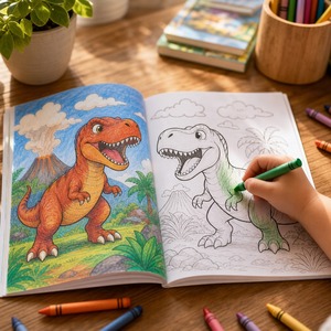 Livre de coloriage magique à l'eau portable DIY personnalisé avec pinceau pour enfants - Product Image 2