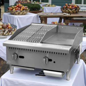 Ventes chaudes - Plaque chauffante commerciale en acier inoxydable de <span class=keywords><strong>24</strong></span> pouces avec gril à charbon de bois, plaque chauffante à gaz pour hôtel, barbecue - Product Image 4