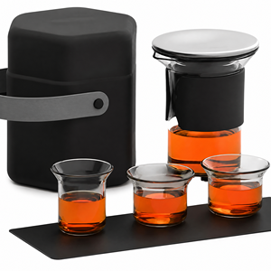 Juego de Decantador de Whisky Portátil, Botella de Licor de Vidrio y Vasos de Degustación con Estuche de Transporte para el Hogar, Bar o Viajes - Product Image 3