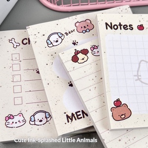 New Ink Splash Animal <b>Sticky</b> <b>Notes</b> Ins Stylish Adhesive Tearable Memo Portable Message <b>Notes</b> DIY Journal Decor Stickers - Product Image 2