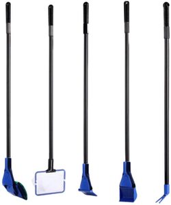 Herramienta de limpieza de acuarios, juego de raspador de algas 5 en 1 y limpiador de grava para peceras, aspiradora de sifón para reemplazar el agua - Product Image 4