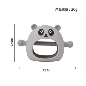Gran oferta, <span class=keywords><strong>mordedor</strong></span> de silicona para bebé, <span class=keywords><strong>mordedor</strong></span> de grado alimenticio para niños, lindo <span class=keywords><strong>oso</strong></span> <span class=keywords><strong>Panda</strong></span>, juguete sensorial calmante, guantes mordedores de silicona para bebé - Product Image 5