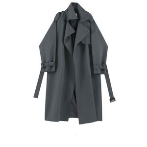 Trench-coat mi-long pour <span class=keywords><strong>femme</strong></span> Manteau ample printemps et automne - Product Image 2