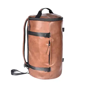 Premium Student Custom Logo Travel Classic Waterproof Fake Vegan Leather Roll Up Kids Backpack Unisex Black For Traveling