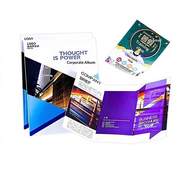 Custom-Made Enterprise Advertising Brochure Printing with Offset Printing on Copper Plate Paper-Design Production Atlas Books