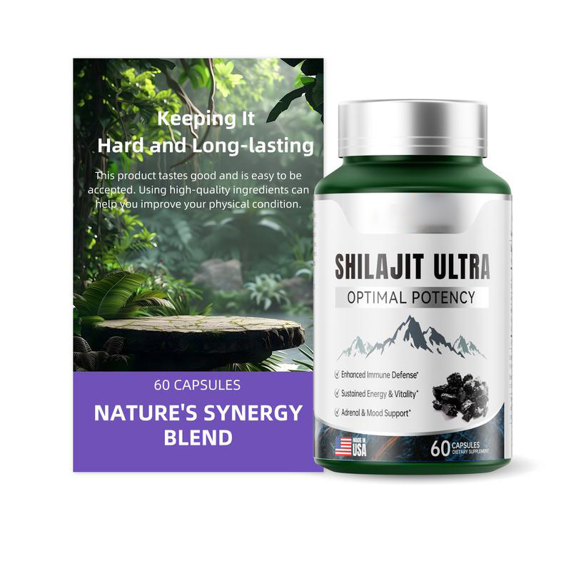 Лидер продаж, капсулы Shilajit, 60 упаковок, оптовая продажа, чистая хималайская травяная добавка для энергии и жизнеспособности