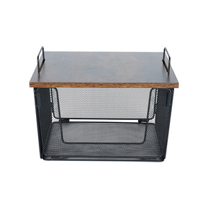 Cestas de Almacenamiento de Diseño Moderno para el Hogar, Cestas de Hierro Forjado, Cestas Metálicas Europeas con Asa - Product Image 1