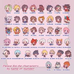 Breloque Shaker Personnalisable en Acrylique Anime <span class=keywords><strong>Final</strong></span> <span class=keywords><strong>Fantasy</strong></span> OEM ODM FF7 FF14 FFVII FFXIV - Product Image 3