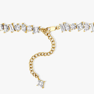 สร้อยคอทองคำ 14K ชุบโรเดียม ประดับเพชรทรงบริลเลียนต์ 59 เม็ด เพาะเลี้ยงในห้องปฏิบัติการ ได้รับการรับรองจาก IGI สำหรับผู้หญิง - Product Image 3