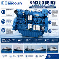 Moteur diesel marin refroidi par eau Weichai Baudouin 6M33 6 cylindres 500-750 CV EPA Tier 2 pour propulsion de bateaux lourds
