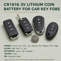 Pile bouton au lithium Ieeton Medical CR1616 3V 55mAh non rechargeable pour télécommande de clé de voiture Mitsubishi Acura GM