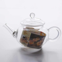 Théière en verre borosilicaté oriental moderne de 250ml bouilloire à thé résistante à la chaleur à usage manuel en gros pour les verres à café durables