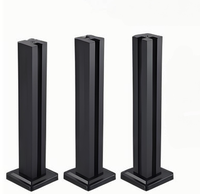 Rampe d'escalier en aluminium DIY réglable, résistante à la rouille, design rustique, garde-corps personnalisé pour escalier de villa extérieur/intérieur, OEM ODM