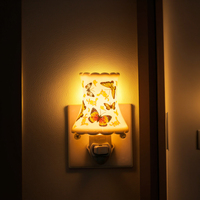 Diffuseur d'arômes en céramique GL-TC25 ETL avec abat-jour, veilleuse, lampe murale de type prise pour la décoration