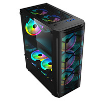 Gabinete de PC para Juegos ATX RGB de Alta Calidad 2026, Chasis de Computadora de Escritorio y Torres Populares con Ventilador