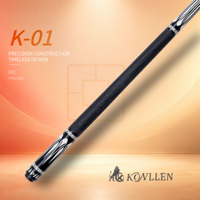 Queue de billard professionnelle K-01 en ébène de haute qualité, 58,3 pouces, avec fût en érable dur JMC et pointe de 12 mm