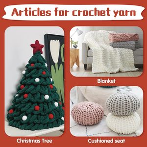 250 Gramos de Hilo de Chenilla Grueso para Tejer, 100% Poliéster, Color Sólido, para Crochet - Product Image 5