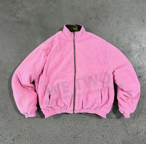 Giacca Bomber invernale personalizzata mimetica con stampa a cerniera lavata cappotti Unisex mimetica reversibile in pile polare Vintage per uomo - Product Image 2