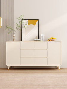 Table de bar intégrée style crème Lxyx, buffet mural rétractable, table de séparation pour salon, îlot de salle à manger - Product Image 2
