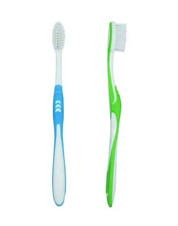 Hochwertige Kunststoff-Zahnbürste für Erwachsene Ovaler Kopf Zahnbürste für Erwachsene für den Heimgebrauch
