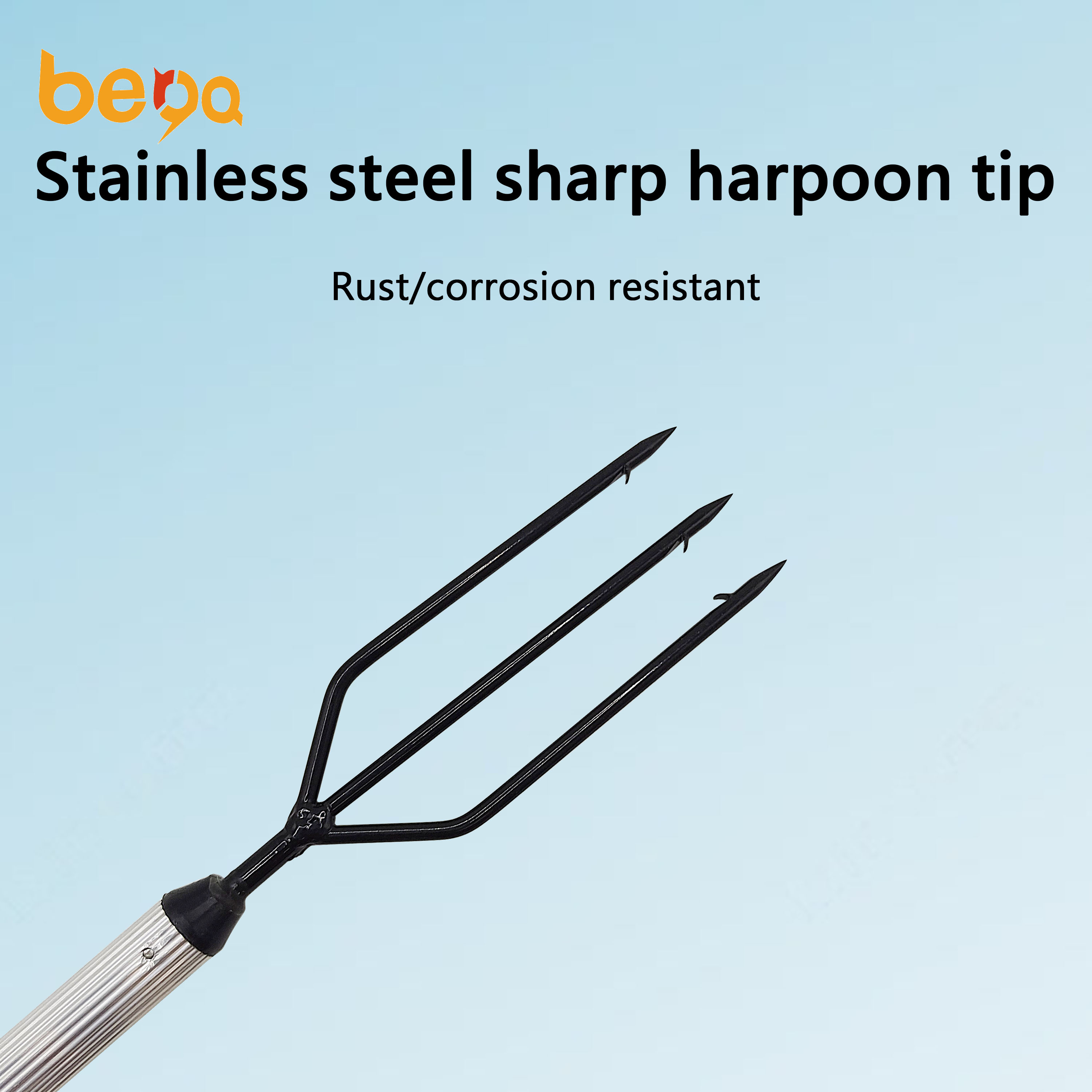 Arpón De Pesca Stainless Steel Double-Barb Spearfishing Tip - 6mm Thread For Most Spearguns (3.625") Pole Spear