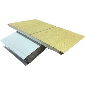 Panel papan insulasi logam dinding eksternal, 50mm 100mm, panel atap terisolasi busa keras polyurethane, panel sandwich ukiran logam