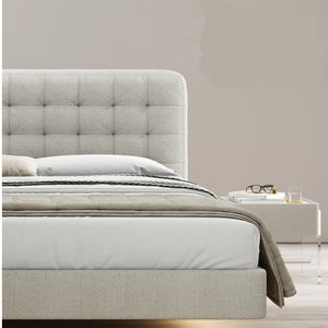 เตียงหนังทันสมัยแบบอิตาลีเรียบง่ายเตียงแต่งงานหรูหราห้องนอนใหญ่เตียงหนังแฟชั่นคู่ - Product Image 5