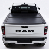 Couverture de benne rigide pliable en trois parties pour Ram 2500 2019-2024, Chevrolet Silverado 2500HD 2020-2024, Ram 1500, F-150 Heavy Duty