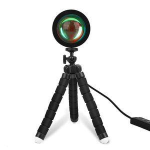 Lámpara de Proyección de Luz de Atardecer OEM con Soporte de Trípode, 360 Grados, Desmontable, Lámpara de Proyección USB con Efecto de Amanecer, Luces de Arcoíris - Product Image 1