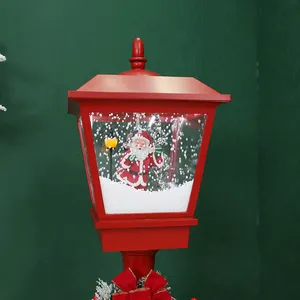 Luces De La Calle Nevando De Navidad Pohon Natal Salju Faroles Navidenos Lampu Lampu Farol De Navidad