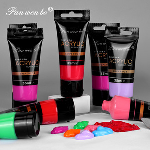 ชุดสีอะคริลิคสำหรับศิลปิน 24 สี ขนาด 35 มล. สีอะคริลิคสำหรับวาดภาพระดับมืออาชีพ สำหรับกระดาษ ผ้าใบ ไม้ เซรามิก และหิน - Product Image 2