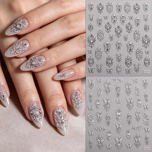 Nouveaux autocollants 5D en relief diamant style bohème papillon pour nail art, décalcomanies à ongles tendance en gros pour la décoration des salons de beauté et le DIY - Product Image 3