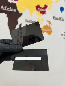 Metallo bianco specchio in metallo nero argento oro visto all'ingrosso 0.8mm carta di credito con banda magnetica formato espresso nero Atm Card - Product Image 4