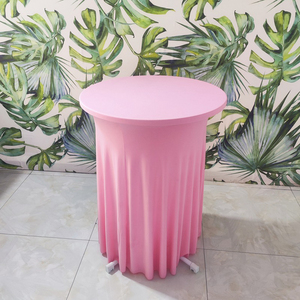 Nappe de table ronde ondulée en Spandex élastique pour la fête et la salle à manger avec fonction extensible - Product Image 5