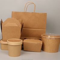 Boîtes à emporter personnalisées de différentes tailles en papier kraft boîte à lunch en papier