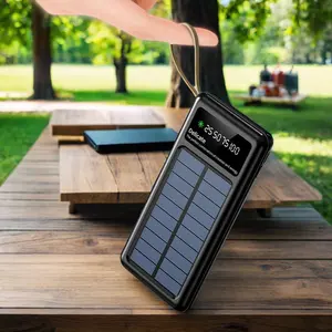 Nueva llegada inteligente delgado de carga rápida Cargador Solar banco de energía 10000mAh portátil Mini banco de energía solar 20000Mah