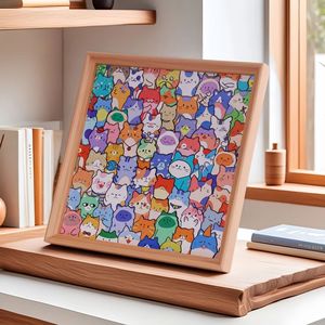 <span class=keywords><strong>Puzzles</strong></span> en bois <span class=keywords><strong>à</strong></span> colorier <span class=keywords><strong>à</strong></span> faire soi-même - Ensemble de <span class=keywords><strong>puzzles</strong></span> en bois créatifs pour projets artistiques et activités éducatives - Product Image 2