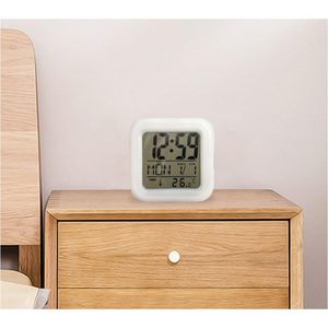 Colorful LED Backlit Desktop Perpetual <b>Calendar</b> Alarm Clock Square Home <b>Electronic</b> Desk Clock with LED Backlight - Product Image 4