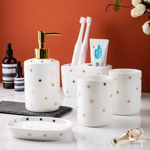 Nuevo Baño de cerámica con estampado de estrellas de estilo europeo para uso doméstico y hotelero - Product Image 1